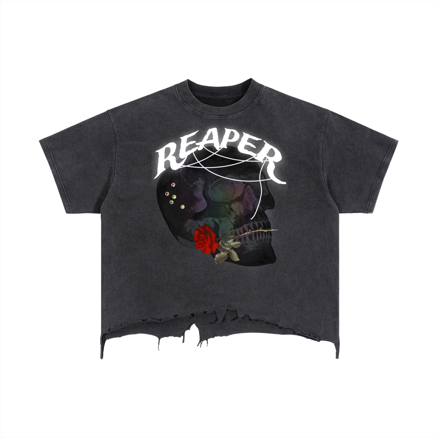 TEE OVERSIZE EFFET USÉ « REAPER »
