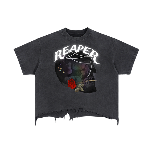 CAMISETA 'REAPER' HOLGADA Y DESGASTADA