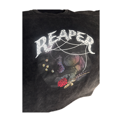 ‘REAPER’ RHINESTONE OVERSIZED TEE (SMALL)